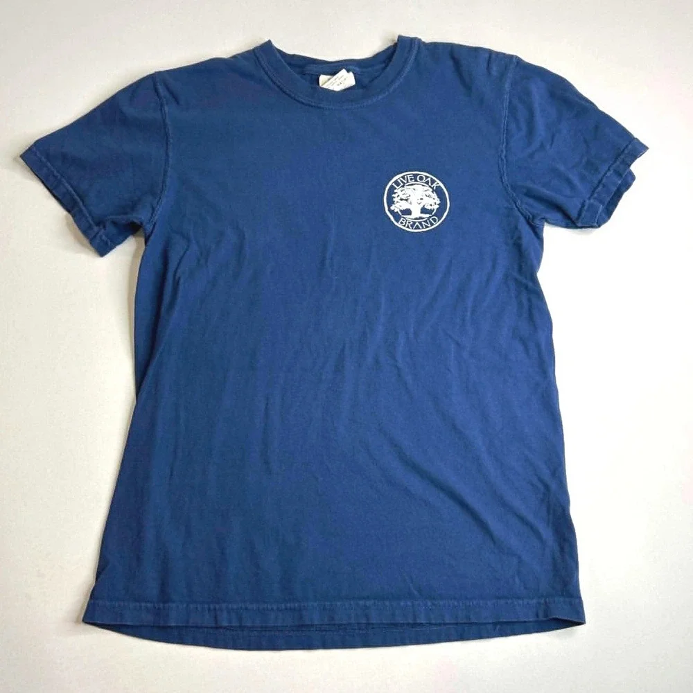 Live Oak Brand Maryland Flag Graphic T-Shirt Navy Blue Comfort Colors Small